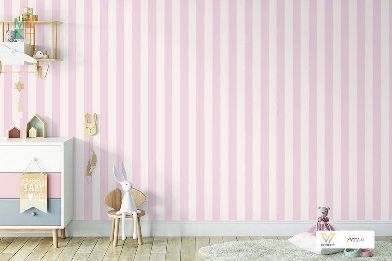 các mẫu giấy dán tường phòng ngủ màu hồng đẹp lung linh