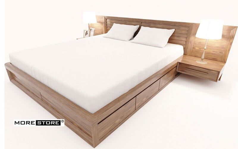 Mẫu giường ngủ có hộc hiện đại sử dụng gỗ công nghiệp An Cường cao cấp- MHG 00008
