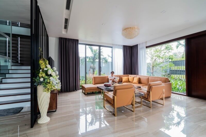 Công trình sản phẩm thi công nội thất nhà biệt thự cao cấp hiện đại ở Hà Tĩnh do Morehome thực hiện